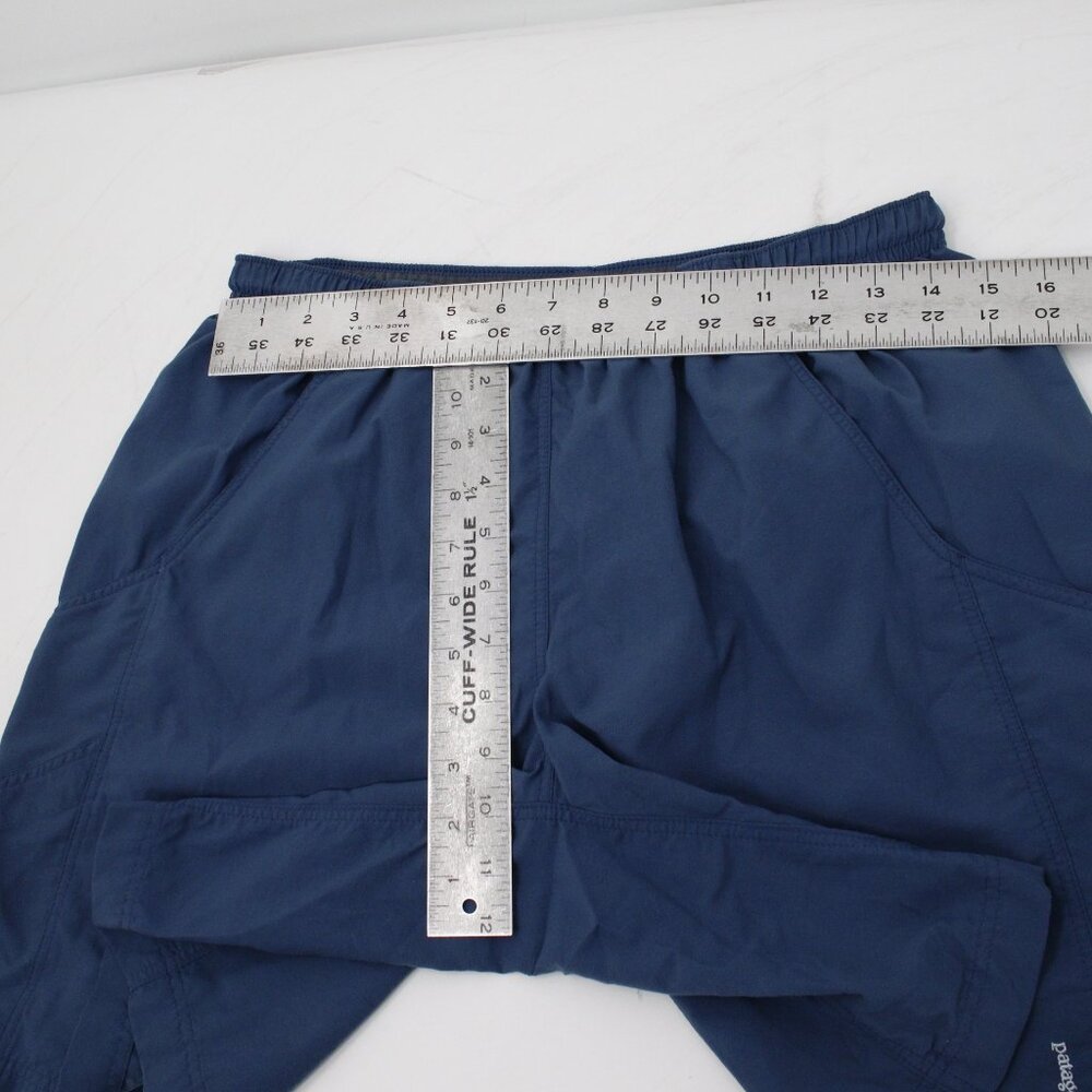 patagonia shorts men's Small 8" blue drawstring lined nylon blend mesh lined - Picture 6 of 12